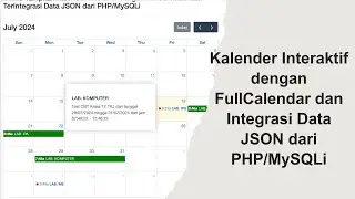 Demo Tampilan Kalender Interaktif dengan FullCalendar dan Integrasi Data JSON dari PHP/MySQLi