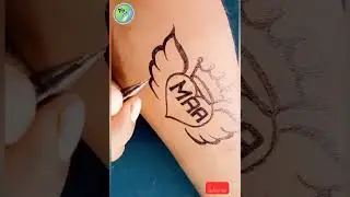 Stylish flying tattoo 🔥made by pen #shorts #handmade