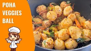 Poha Veggies Ball| Poha Suji Bites| Healthy Breakfast| Instant Poha Suji Ball| #yt #food #sujiballs