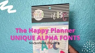 Unique Alpha Fonts Stickerbook Flipthru | The Happy Planner 2022 Spring Release | Southern Tee Time