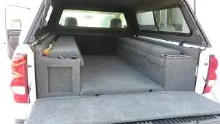 Simplest design off grid camper 5 Speed manual 4x4 V8 Silverado NO A/C