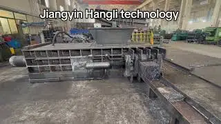 Scrap aluminum baler，Metal scrap recycling, metal chip briquetting machine#balers #shear