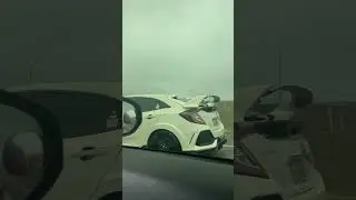 Civic Type R vs 370z | civic takes the hit and brake boosts