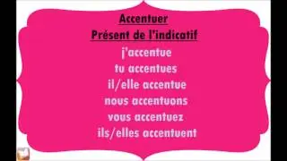 Accentuer | Pr&eacute;sent de l'indicatif