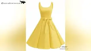 Women's 1950s Fashion Swing Dresses A-line Bowknot Simple Classic Vintage Dress | Gardenwed