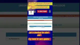 UPSC Civil Services (Prelims) Admit Card Download #upsc#civil #prelims