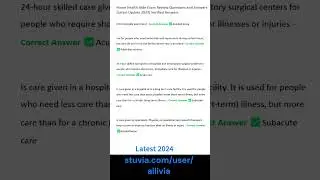 Home Health Aide Exam Review Q&As  Latest Update 2023 Verified Answers   #latestexamupdate