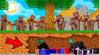 LOS ALDEANOS SE CONVIRTIERON EN ZOMBIS EN MINECRAFT TROLL 🧟