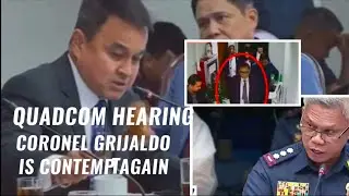 Quadcom hearing on ejk&rsquo;s, coronel grijaldo is contempt again