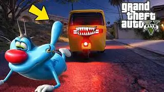 WE Found And Attacked By EVIL Cursed Killer AUTO RICKSHAW in GTA 5?! With OGGY & JACK