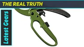 EZ Kut Heavy Duty Pruning Shears Green - Best Ratcheting Pruners for Pain-Free Gardening