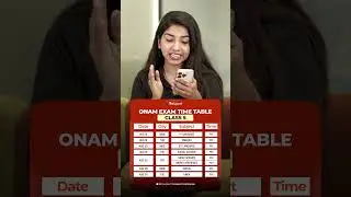 Class 5 Onam Exam Time Table 2025