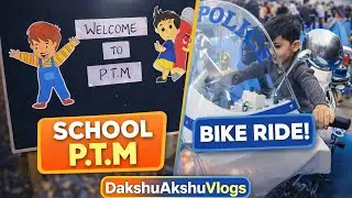 #School PTM 🏫 + #Marathon Kit 🏃&zwj;♂️ | #Bike Ride Masti |# DakshuAkshuVlogs 