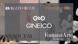 Milan Design Week 2023 featuring VeniceM, Fontana Arte, Melogranoblu and Buzzi & Buzzi, with Gineico
