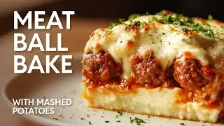 Cheesy Meatballs with Mashed Potatoes