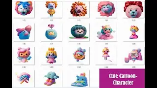Cute Cartoon-Character-PNG Images Bundle 5