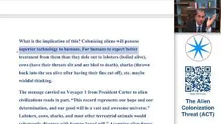 Chapter 18: Alien Colonization Threat
