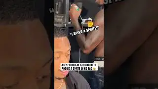 Joey Porter Jr. was so happy he had a Sprite 😂 (via ASaunders_PGH/X)