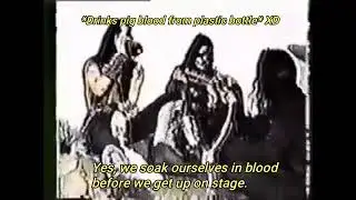 lord ahriman drinks pig blood | interview with dark funeral | Sub english.