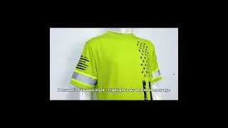Hi Vis T Shirt Reflective Green Neon Us Flag Custom Name Safety Workwear For Patriotic - Square