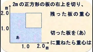 高校物理　板の重心　重ねた板の重心