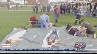 Madison County Tech Center students work emergency response simulation