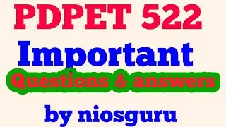 PDPET MODULE 522 BY NIOSGURU  AJAYANURAGI