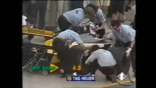 1992 F1 Canadian GP - Gianni Morbidelli pit stop (rear view)