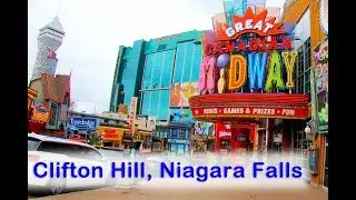 One Minute Time Warp around Clifton Hill Niagara Falls tourist area filmed on a GoPro HERO7 Black
