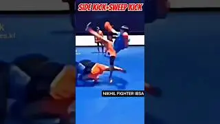 SIDE KICK +SWEEP KICK💥#sidekick #combo #martialarts #lesson #mma #muaythai #shorts #kick#selfdefense
