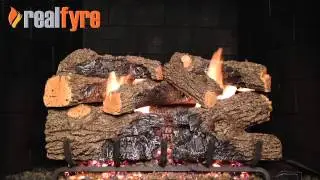 Realfyre Charred Royal English Oak Logs on a G45 Burner