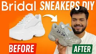 DIY Silver Bridal Sneakers at Home ✨ | No One Will Believe You Made These BRIDAL SNEAKERS at Home!