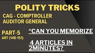 💡 Comptroller and Auditor General (CAG) | Learn Articles 148 to 151 Short Trick | Polity Made Easy