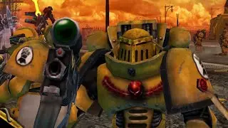 Unification Mod | Imperial Fists & Salamanders vs Eldar & Harlequins - WH40K: Dawn of War: Soulstorm