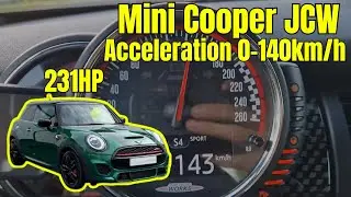 Mini Cooper JCW Acceleration 0-140 km/h | 231HP/320NM