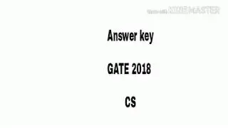 Answer key GATE 2018 CS and IT | download link in the description box