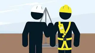Animated stick figure safety induction video