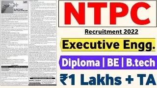 National Thermal Power Ltd Recruitment 2022 | NTPC Ltd Jobs 2022 | NTPC Ltd Job Vacancy 2022