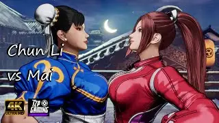 Chun Li vs Mai Shiranui - Fatal Fury City of the Wolves Steam PC 4K Gameplay