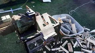 Homemade Wood Splitter Testing