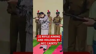 🇮🇳.22 RIFLE HOLDING AND AIMING PRACTICE 💪🏻NCC 🔥 FIRING#shortsfeed #army #armylover # Motivate