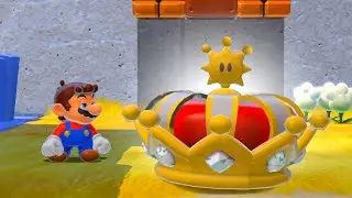 What happens when Mario collects the King Crown Power Up in Bowser's Fury?