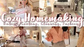 Cozy Homemaking| Baking, Cooking, Cleaning, Health, Fashion Tips ( STAY AT HOME MOM ) VLOG