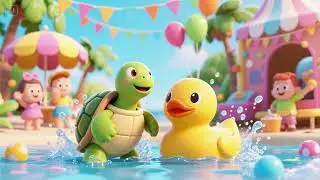 Splash Party with Turtle and Ducky! | Nursery Rhymes & Kids Songs