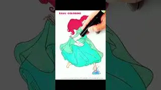 Princess Ariel / coloring page / how to color Disney princess