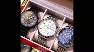 Men&rsquo;s Analog Watch &ndash; Leather Strap, 10 5mm Case, Chronograph, Water Resistant