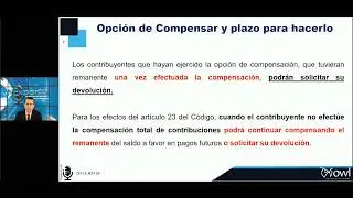 Actualización de cantidades a favor para compensaciones.
