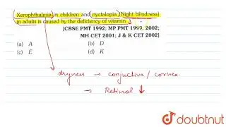 Xerophthalmia in children and nyctalopia (Night blindness ) in adults is caused by the