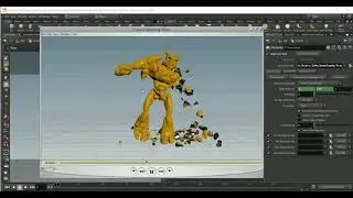 Fracture Deforming Character in sidefx houdini + hip file