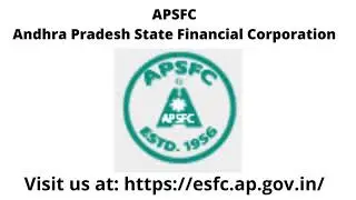 APSFC | Andhra Pradesh State Financial Corporation | APSFC Jobs | APSFC Loans